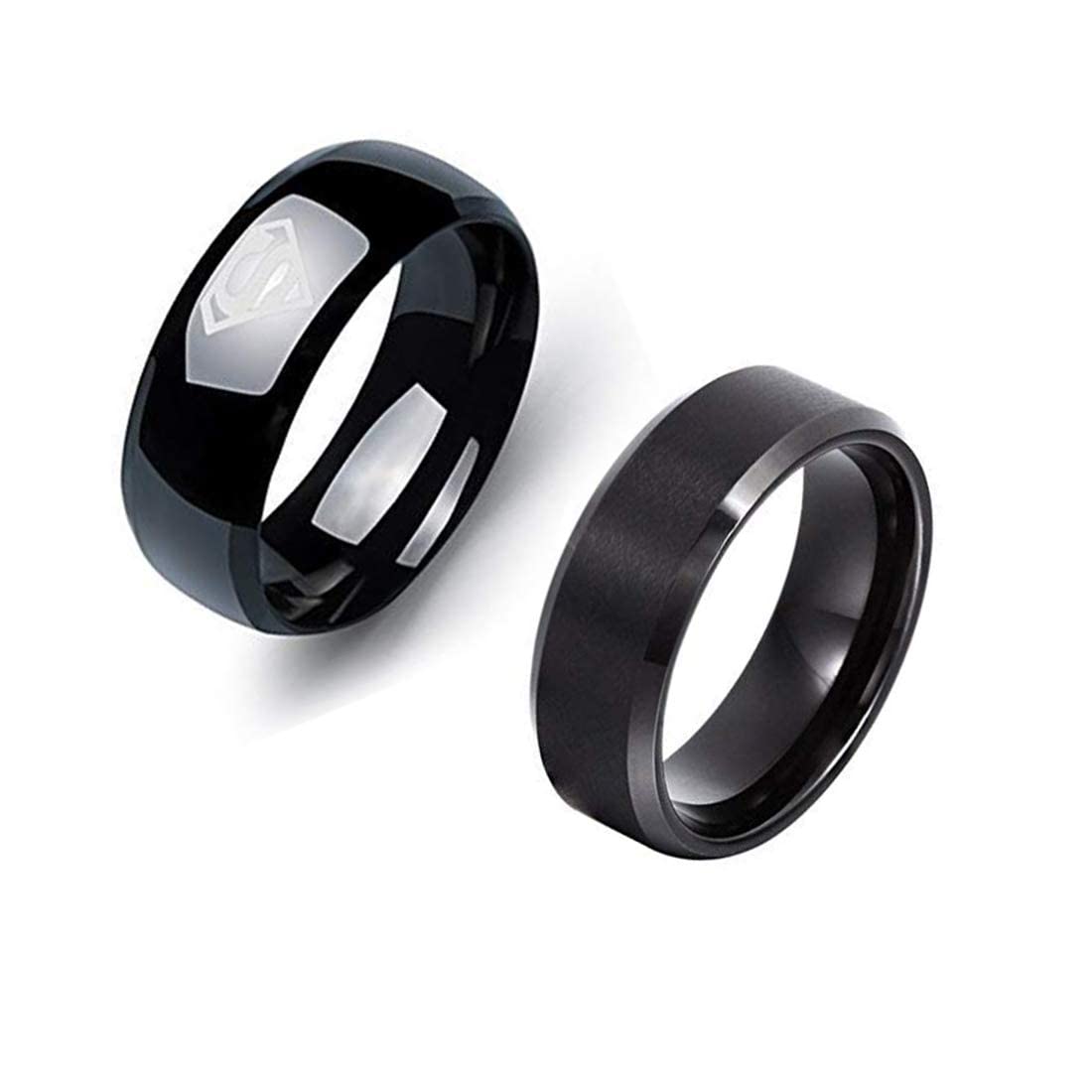 Yellow Chimes Superman Black Ring - Fashionable Daily Wear