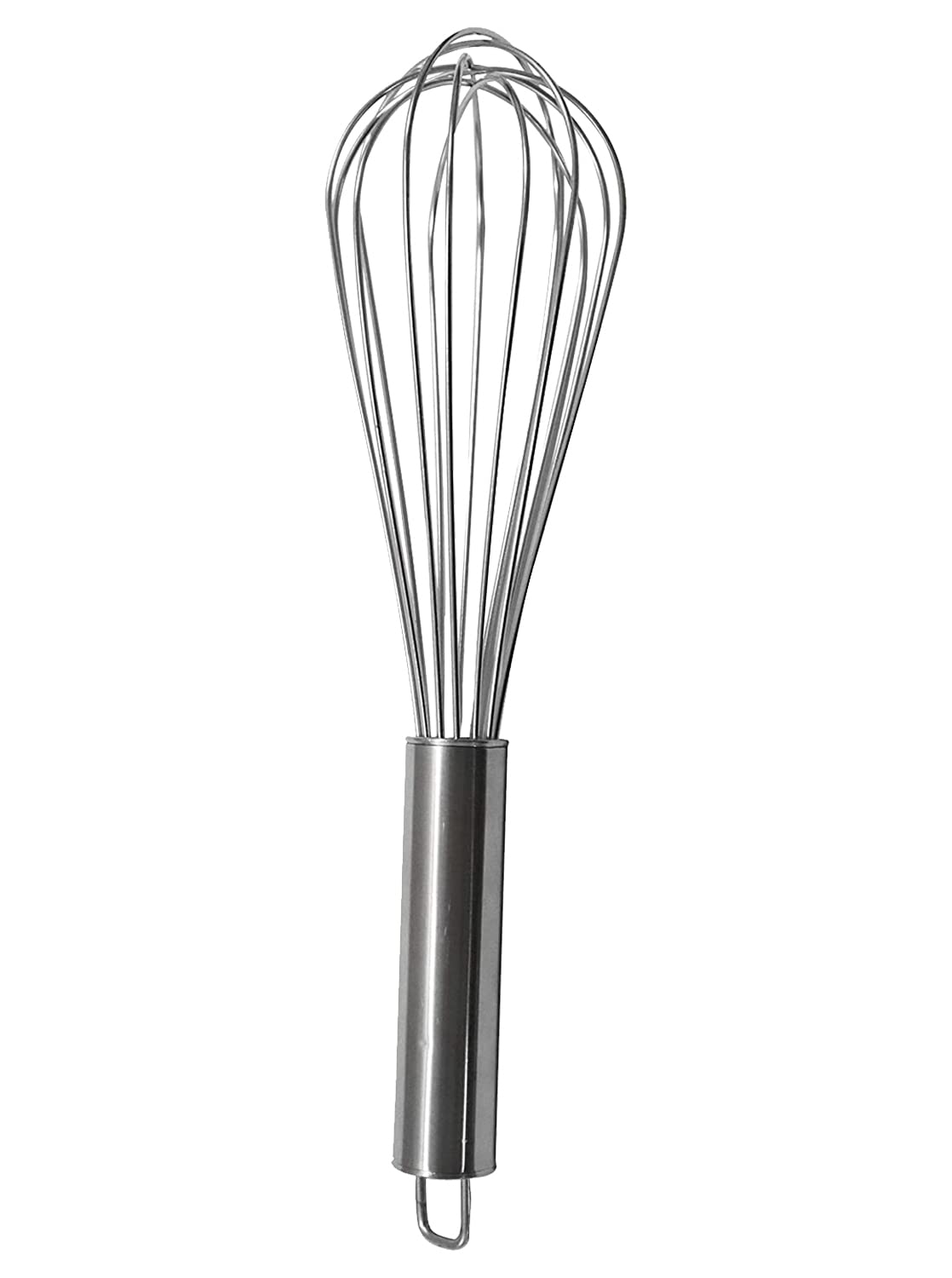 Kuber Industries Stainless Steel Balloon Shape Wire Whisk/Egg Beater for Blending, Whisking, Beating, Stirring, Cooking, Baking, 20cm (Silver), Standard