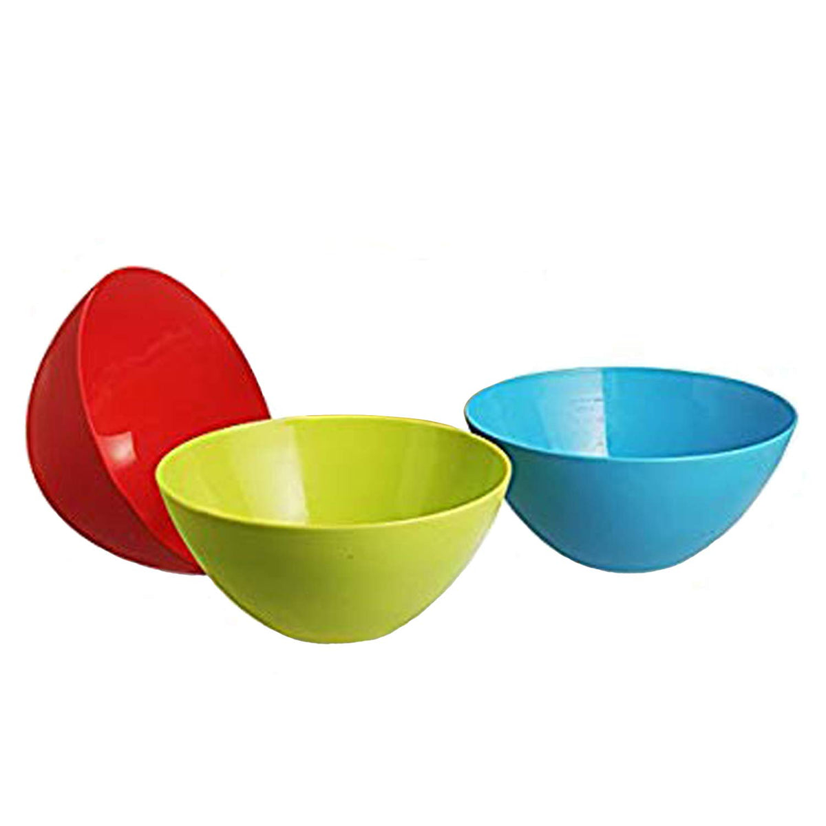 Kuber Industries Plastic Mixing Bowl - 1350ml, 3Pcs, Multicolor