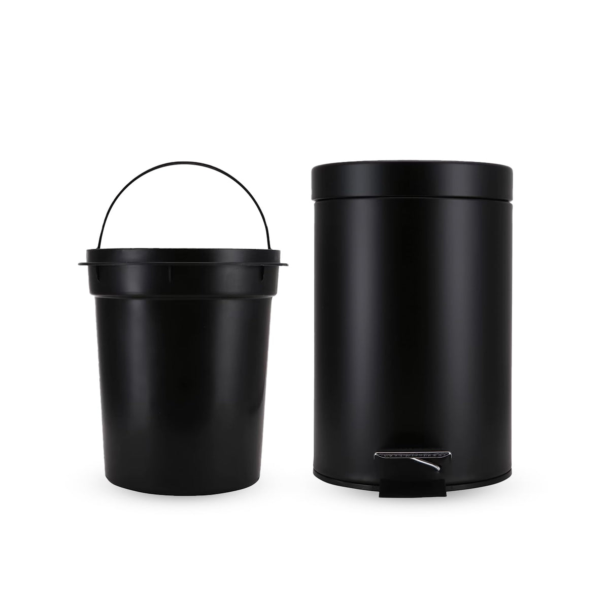 Anko 3L Black Modular Pedal Dustbin with Lid and Removable Bucket |Waste Bin with Soft-Close Lid And Foot Pedal | Trash Can For Home, Kitchen, Bathroom, Office And Washroom With Lid and Bucket.