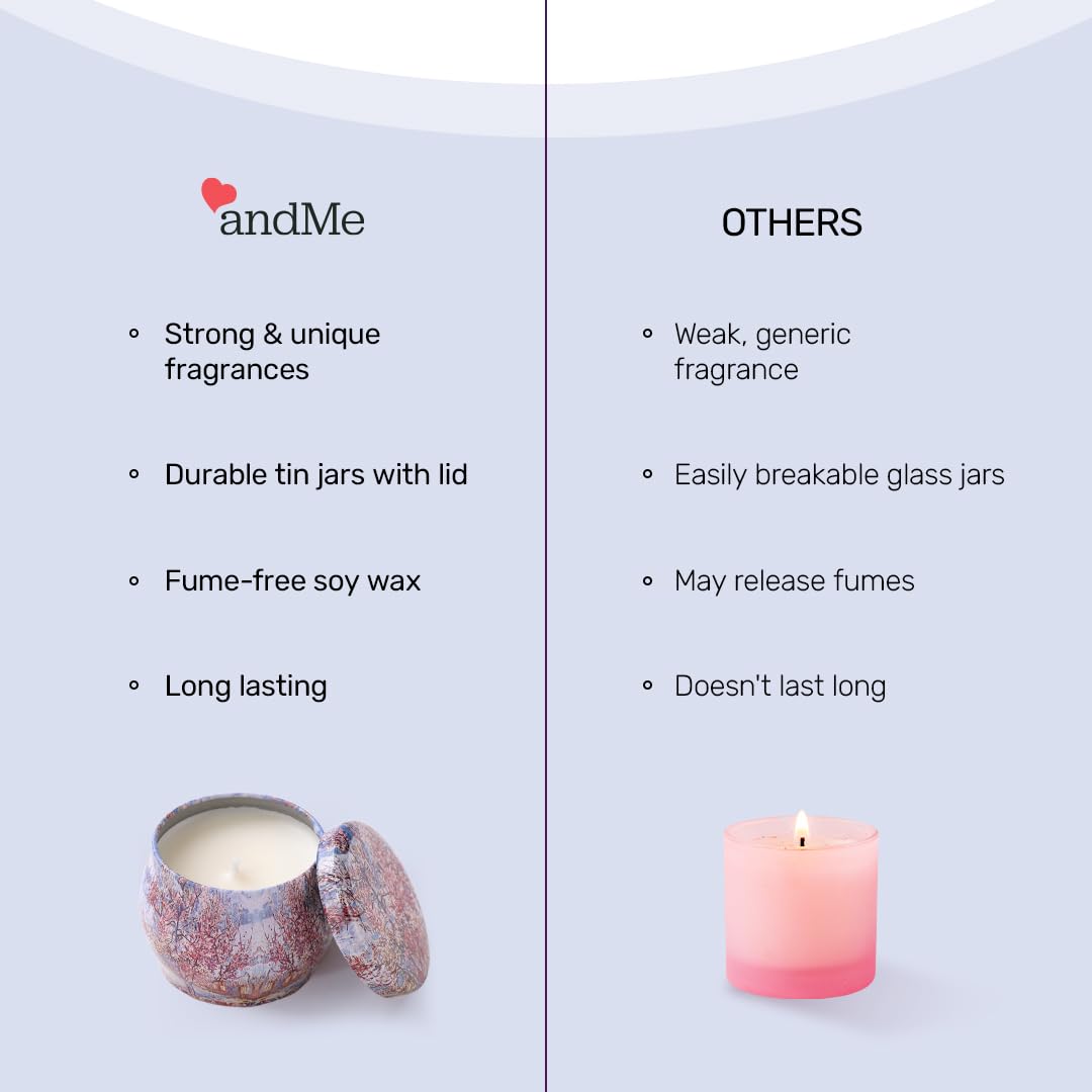 Andme vanilla scented candles - ideal for meditation space