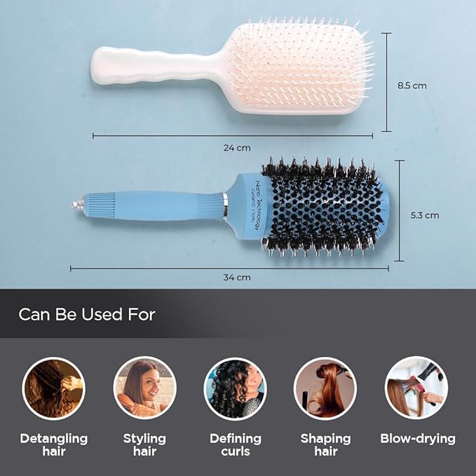 Kuber Hair Brush - Ideal for salon and home use