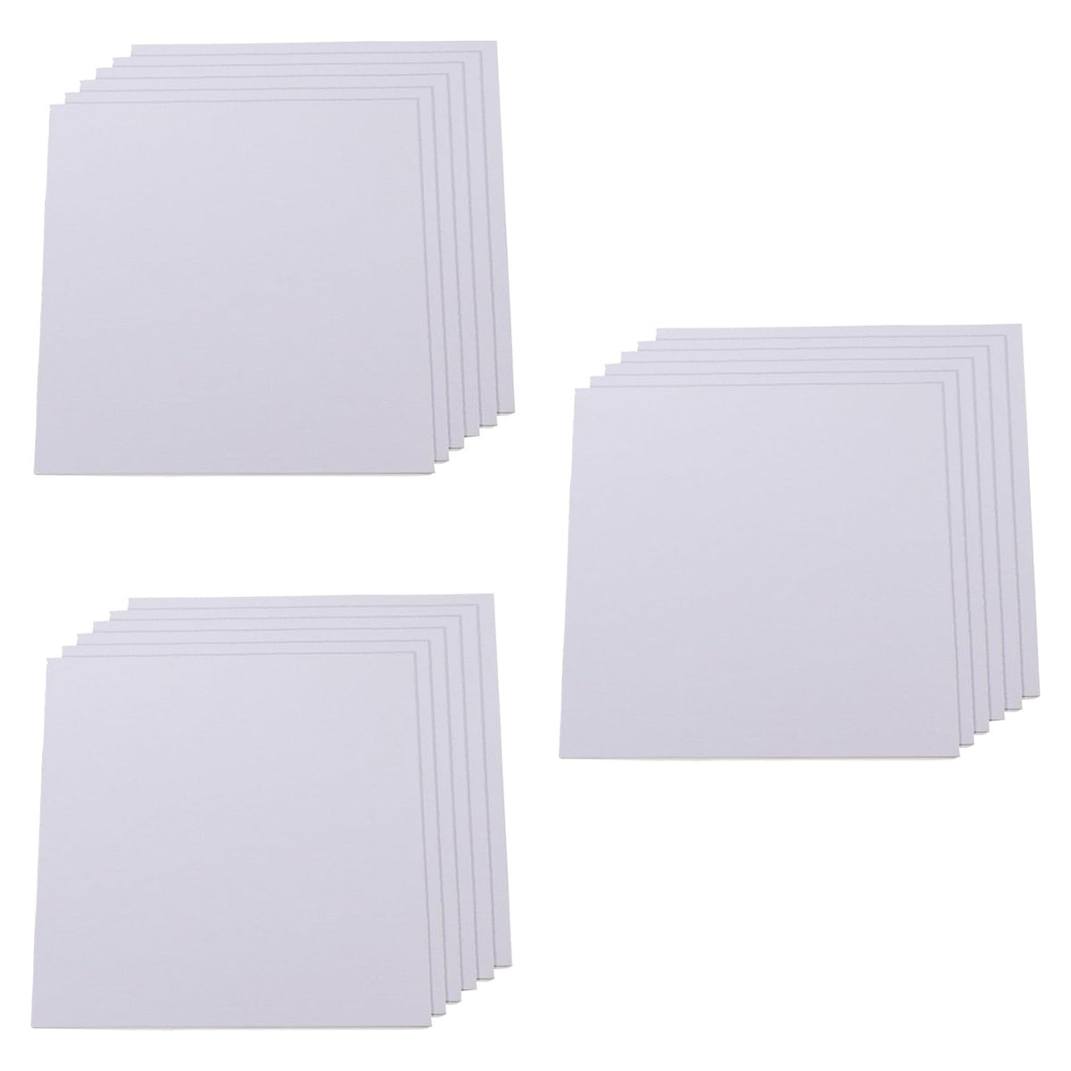 Homestic Pack of 36 Blank Cotton Canvas Boards for Painting 10x10 CM (White)