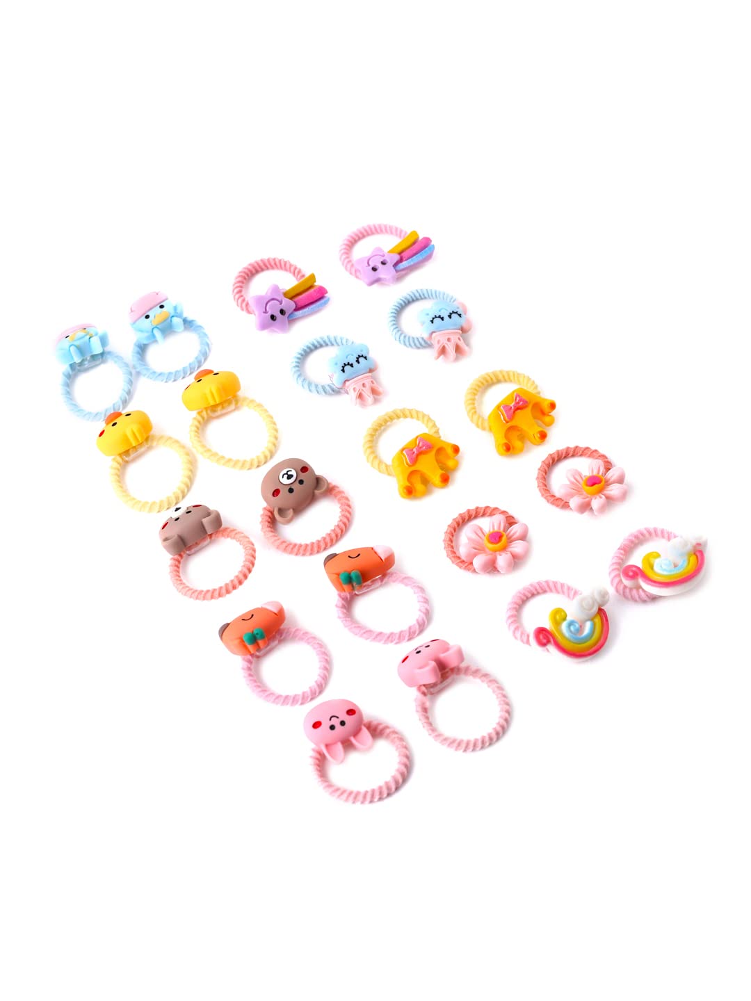 Yellow Chimes kids hair bands - Soft and stretchy rubber ties