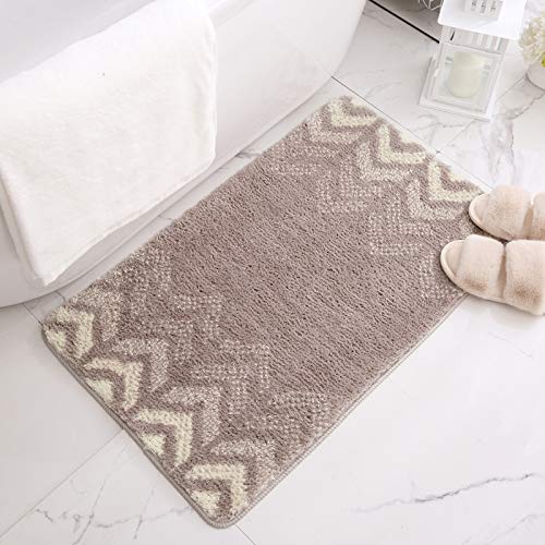 Homestic Extra Soft Bathroom Mat|Anti-Slip Mat for Bathroom Floor|TPR Backing|Foot Mats for Home, Living Room, Bedroom (Light Grey)