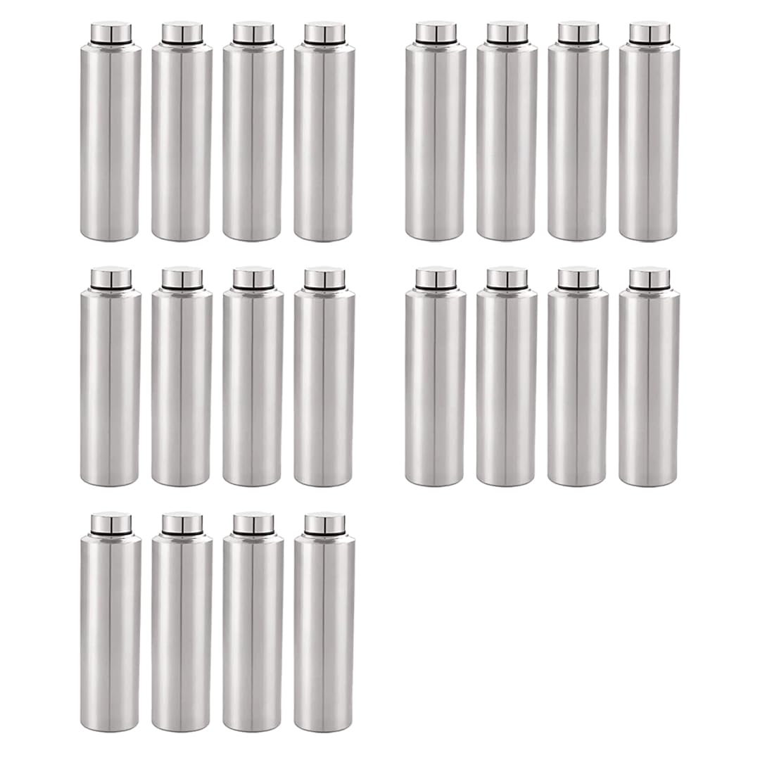 Kuber Industries Stainless Steel Water Bottle, Set of 4, 1000 ml Each (Pack of 5)