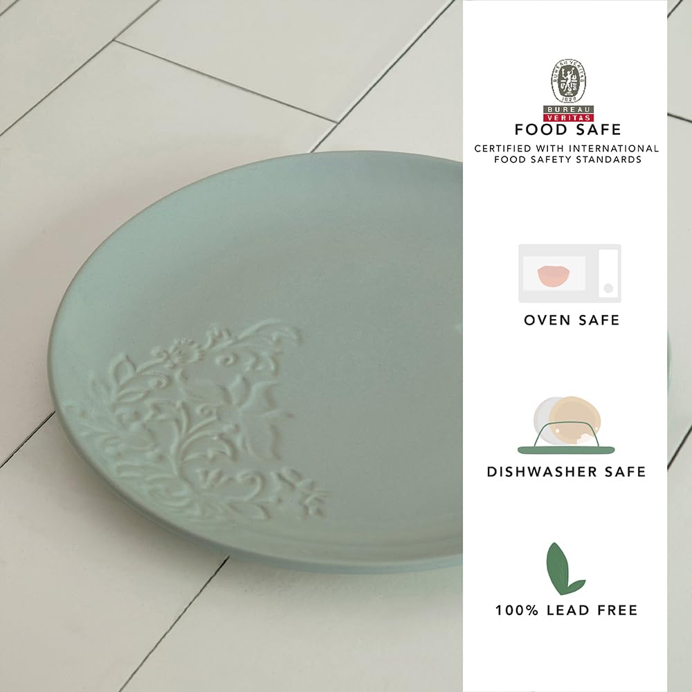 Ellementry Upper Crust Dinner Plate - Dishwasher safe feature