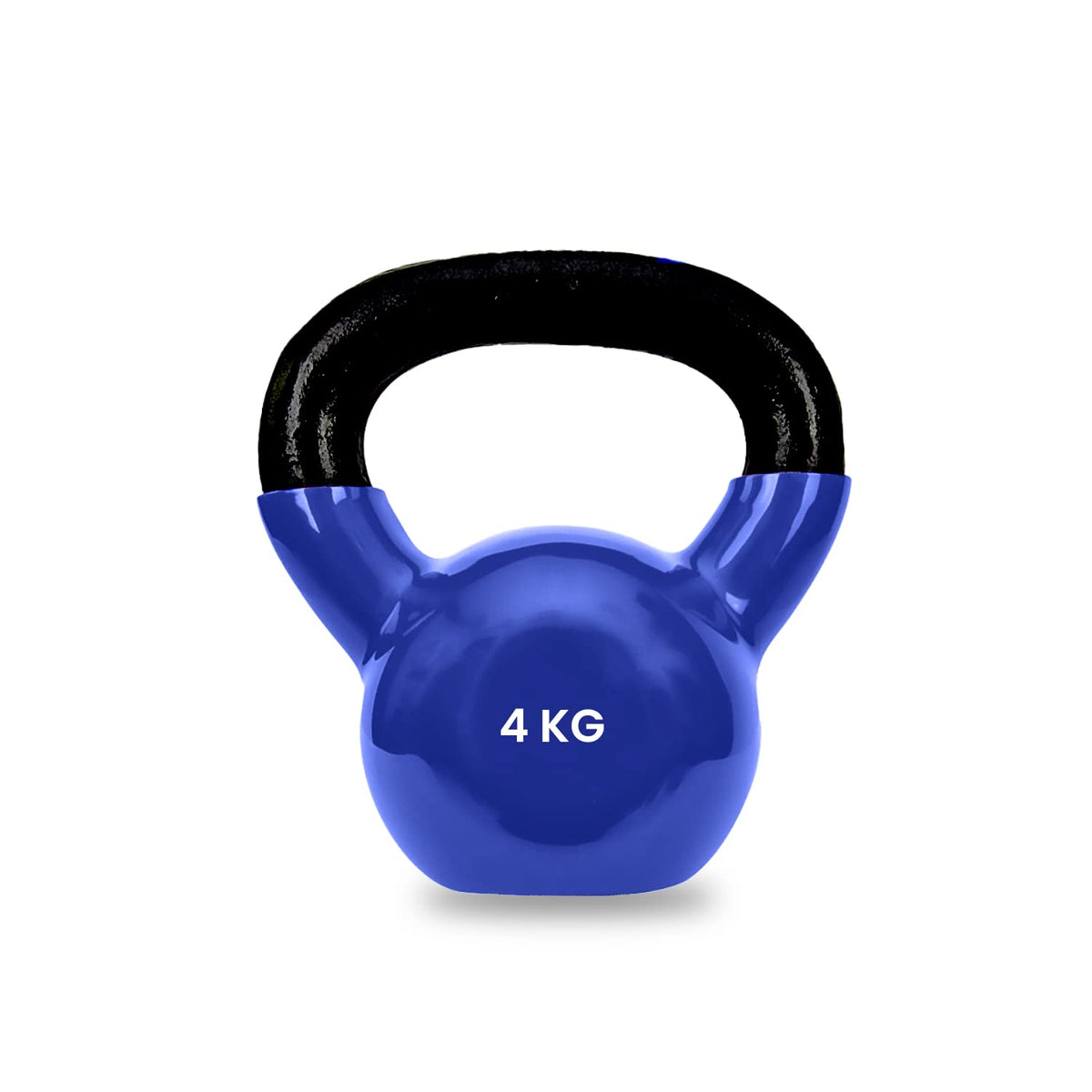 Strauss Premium Vinyl Kettlebell Weight for Men & Women | 8 Kg | Ideal for Home Workout, Yoga, Pilates, Gym Exercises | Non-Slip, Easy to Hold, Scratch Resistant (Blue)