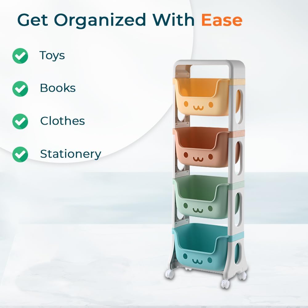 Kuber Multicolor Storage Rack - Fun and Functional Toy Storage