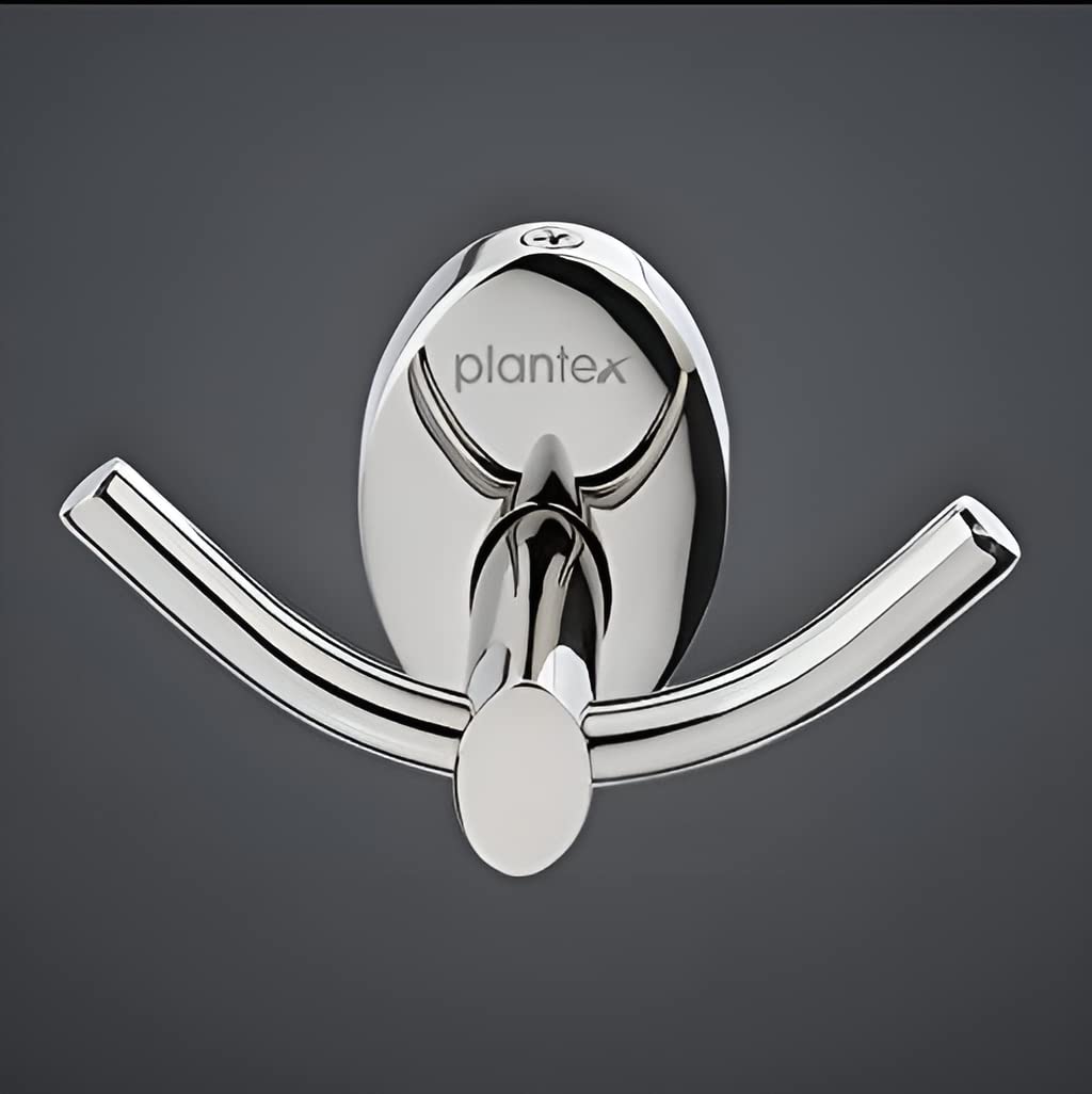 Plantex 304 Grade Stainless Steel Bathroom Hooks for Hanging Towels and Clothes in Washroom/Bathroom Accessories - Oreva (Chrome)