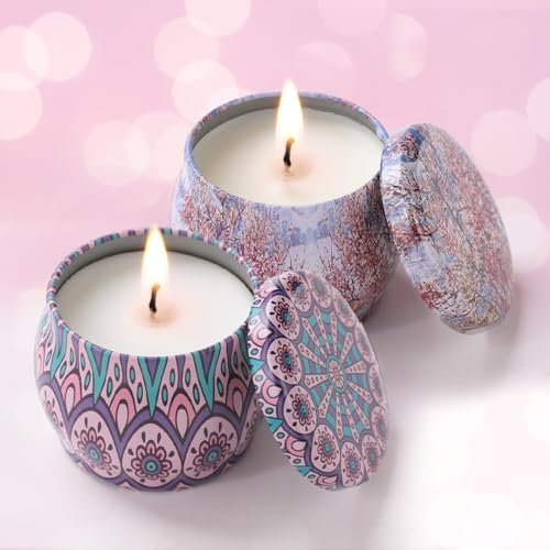 Andme Scented candles for Home Decor (Vanilla & Lavender) | Candles for Gifting - Christmas New year gift items