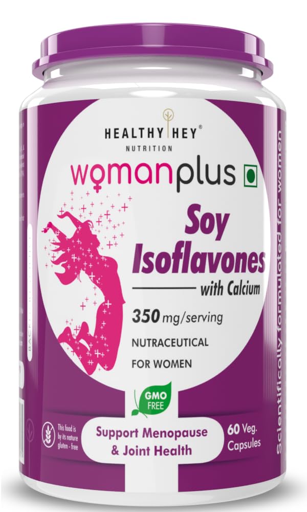 HealthyHey Nutrition Woman Plus Soy Isoflavones with Calcium - 60 Vegetable Capsules