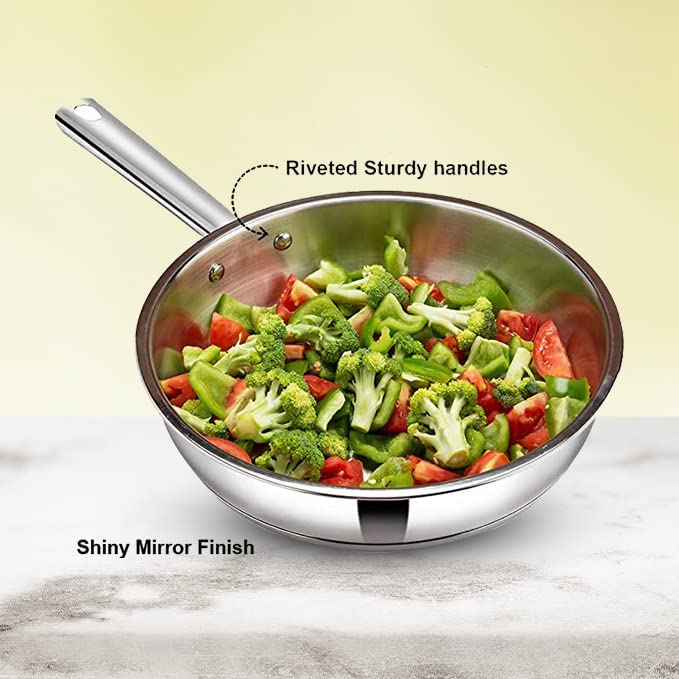 Kuber Stainless Steel Kadai - Versatile for various dishes