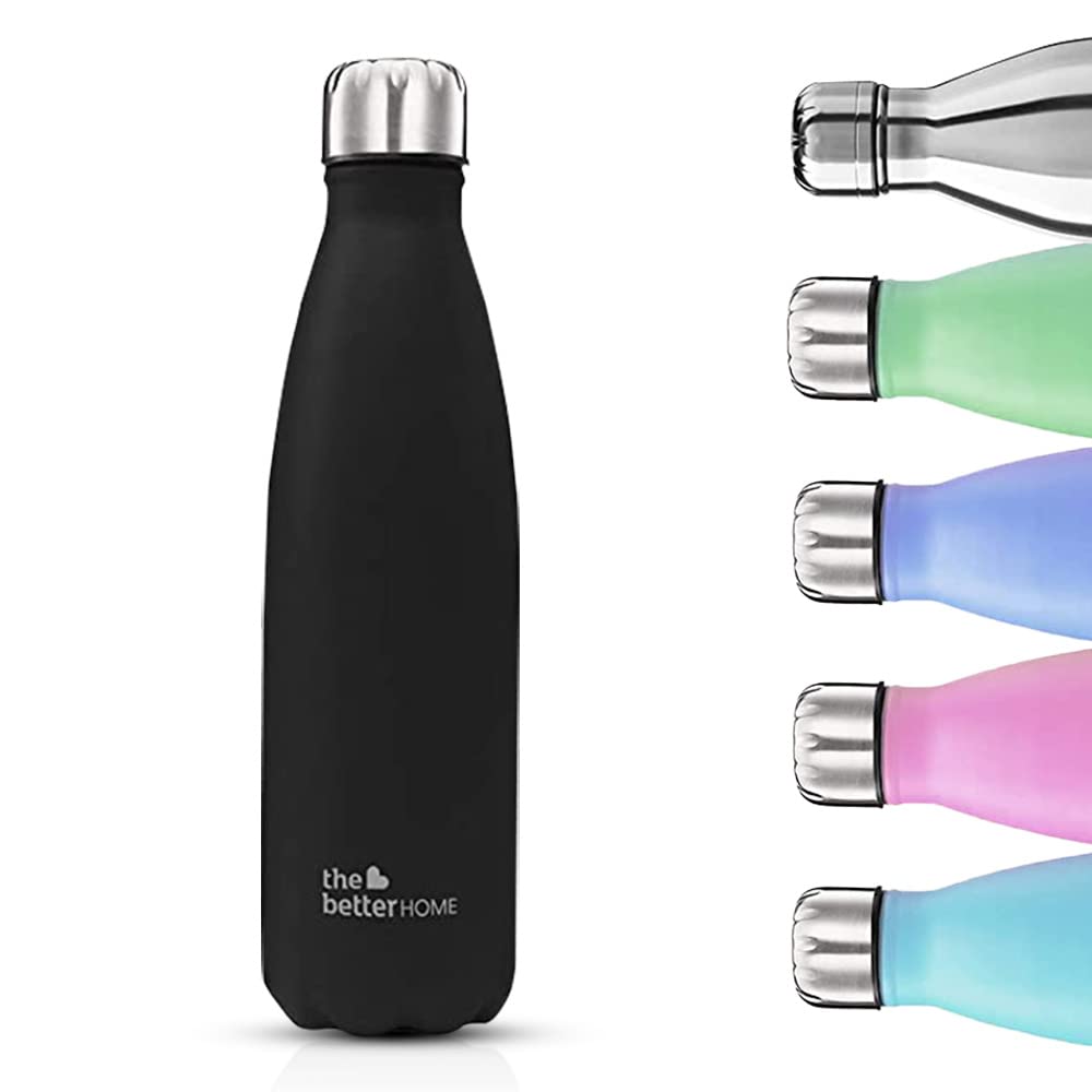 The Better Home 500 ml Thermosteel Bottle | Doubled Wall 304 Stainless Steel | Stays Hot for 18 Hrs & Cold for 24 Hrs | Rustproof & Leakproof | Insulated Water Bottles for Office, Travel | Pink