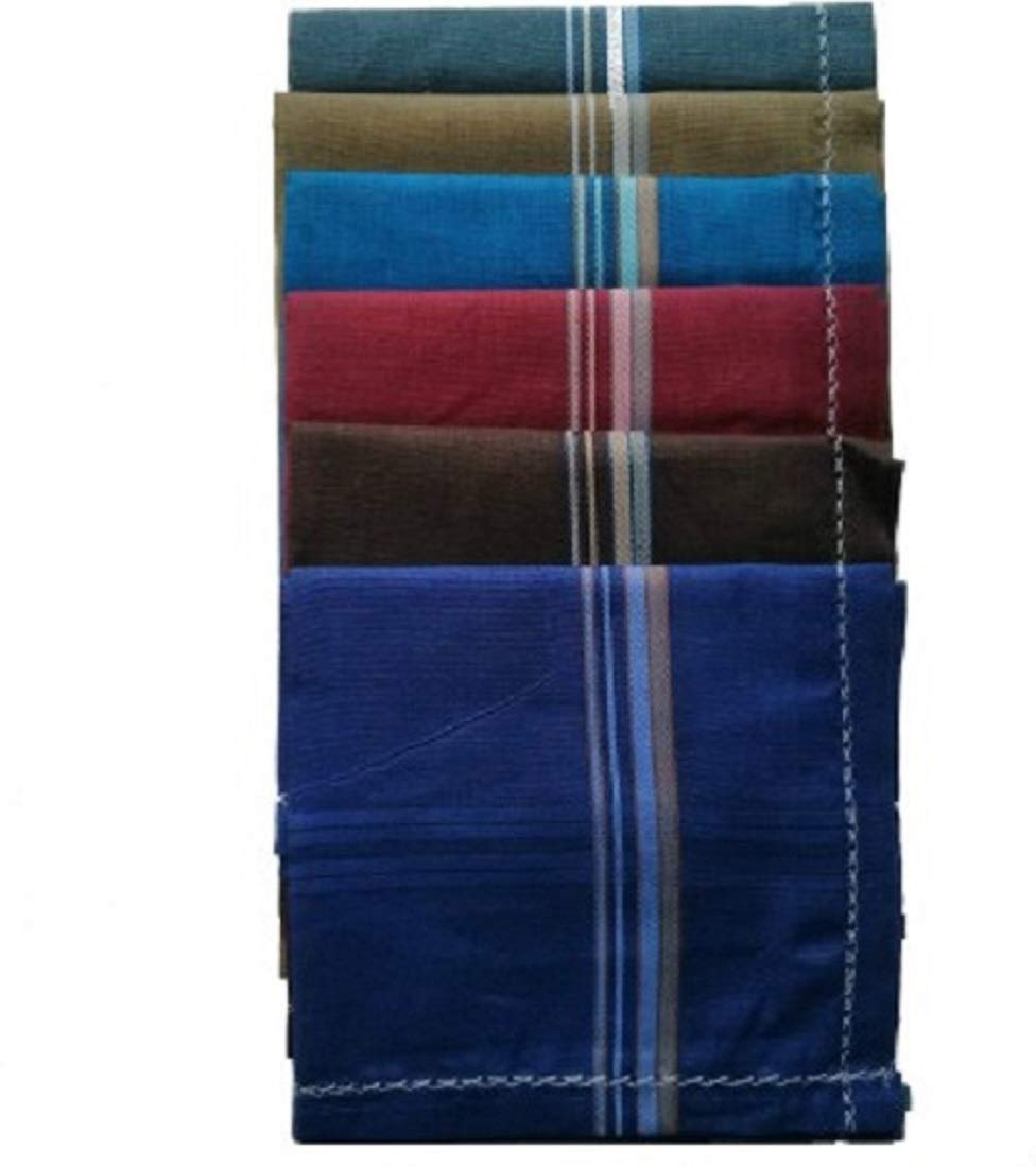 Kuber Industries Cotton 6 Piece Men's Handkerchief Set (Multicolour)