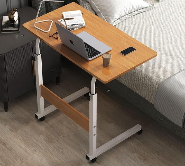 SAVYA HOME Multipurpose Manual Height Adjustable Desk, Movable Desk, S ...