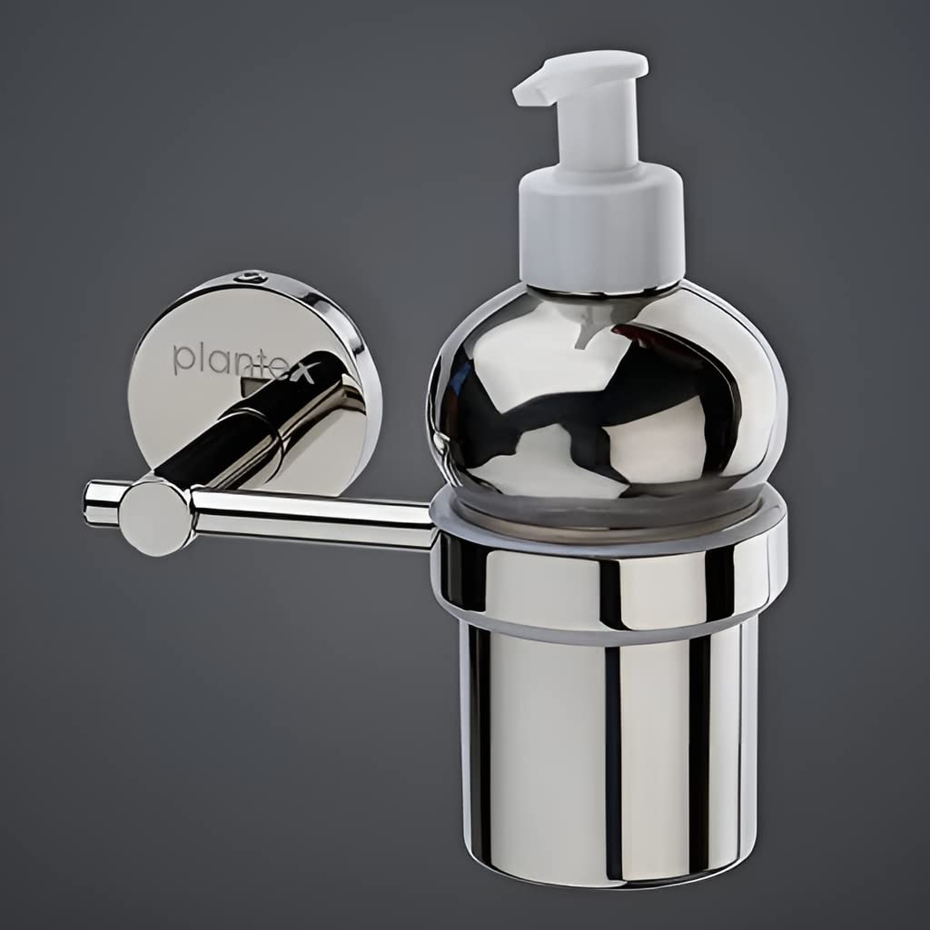 Plantex 304 Grade Stainless Steel Handwash Holder for Wash Basin liquid soap dispenser/Bathroom Accessories - Oreo (Chrome)