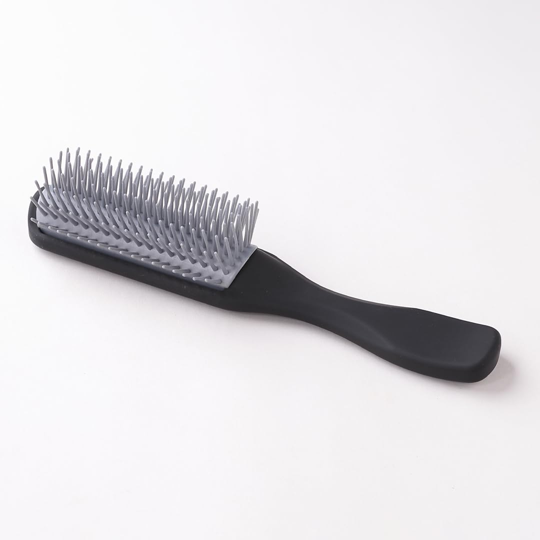 Rey Naturals Hair Styling Brush | Curl Defining Hair Brush for Thick Curly & Wavy Hair | Hair Comb Hair Brush for Women & Men (Black)