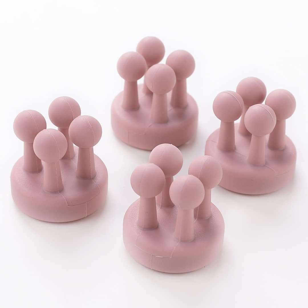 Kuber Industries Sticky Hooks For Wall|Premium PP Build|Unique Design|Self Adhesive Hook For Easy Installation|Multi-Purpose Wall Hooks For Bathroom, Kitchen, Bedroom|Set Of 4|77006(P)|Pink(Pack Of 5)