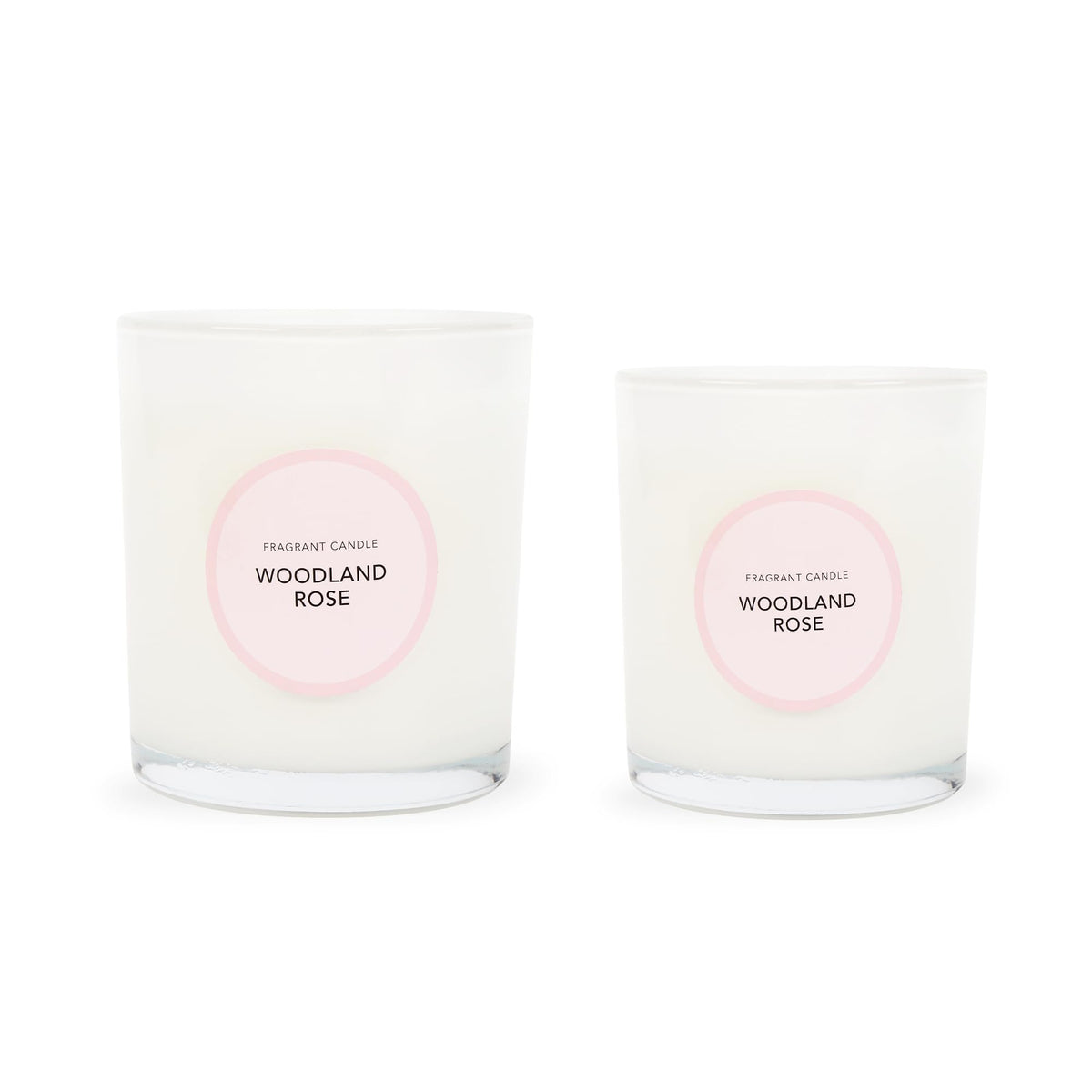 Anko Australia Paraffin & Palm Wax Blend & Scented Candle in Clear Soda Lime Glass Jar | Woodland Rose Fragrance | Long-Lasting, Medium-Size | 9 Cm (H) x 8 Cm (D) (2 Pc)