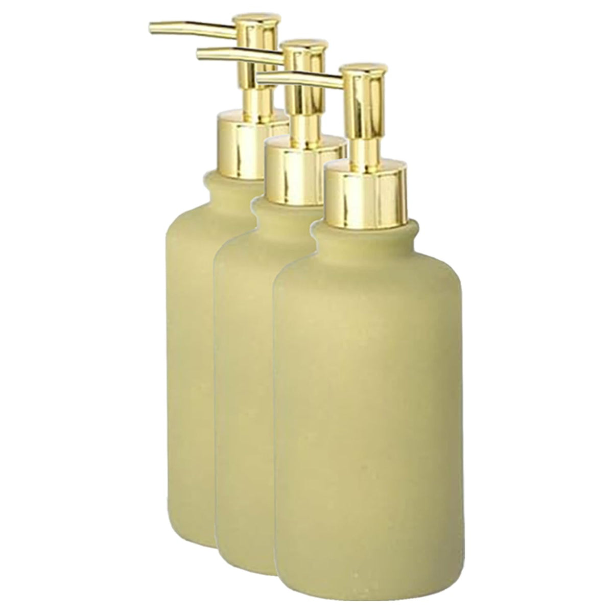 Kuber Industries Liquid Soap Dispenser | Handwash Soap Dispenser | Soap Dispenser for Wash Basin | Shampoo Dispenser Bottle | Bathroom Dispenser Bottle | 3 Piece | 400 ml | JY00231GN | Green