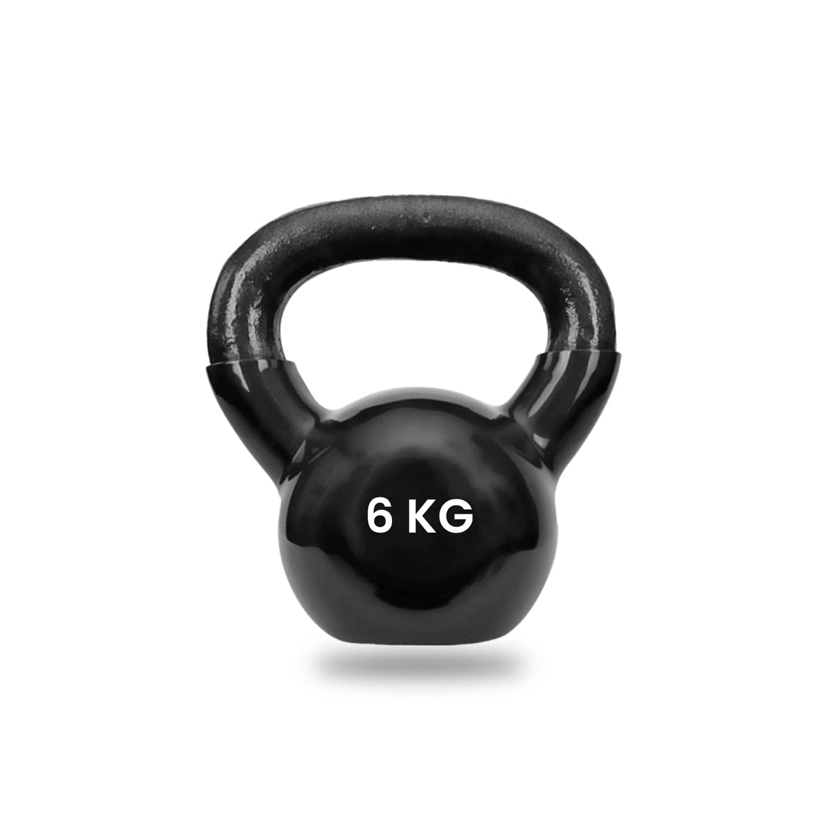 Strauss Premium Vinyl Kettlebell Weight for Men & Women | 10 Kg | Ideal for Home Workout, Yoga, Pilates, Gym Exercises | Non-Slip, Easy to Hold, Scratch Resistant (Black)