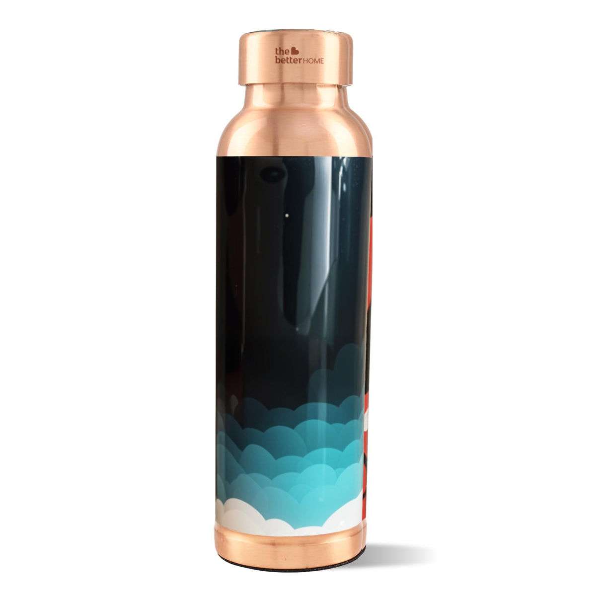 The Better Home Copper Water Bottle | 950ml | Printed Copper Bottle | Gym School Office Travel Home Use | Eco Friendly Nontoxic | Beyond the Sky