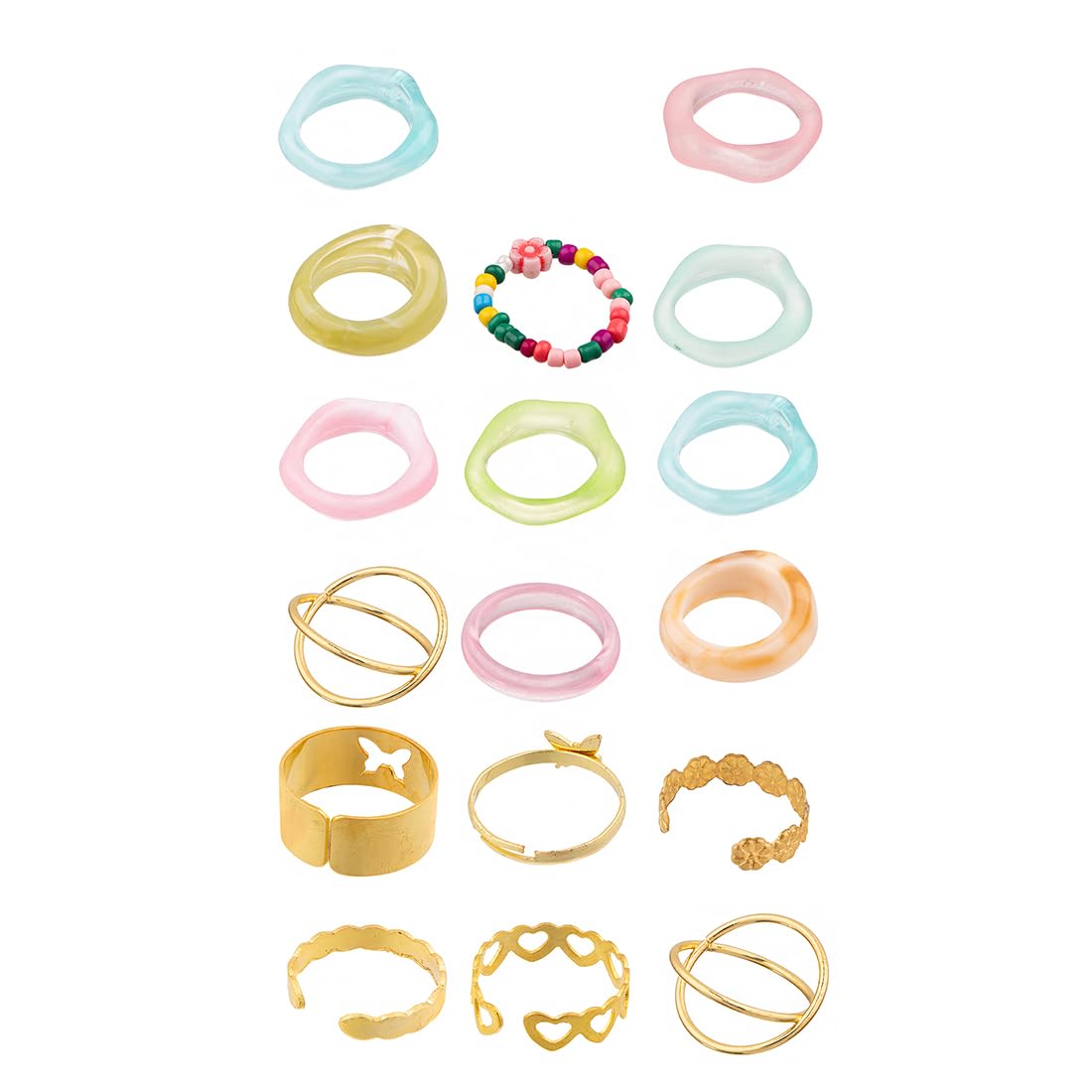 Yellow Chimes trendy knuckle rings - Everyday wear