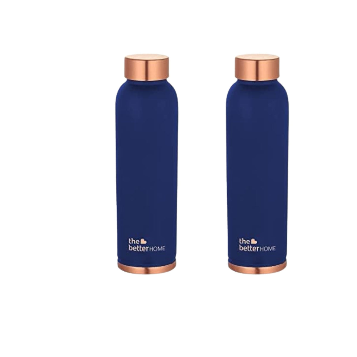 The Better Home Copper Water Bottle 1 Litre | BPA Free Leak Proof Bottle for School Kids | Non Plastic Bottles for Office 1+ Litre Capacity | Water Bottal | Dr Copper Water Bottle | Blue Bottle| Pack