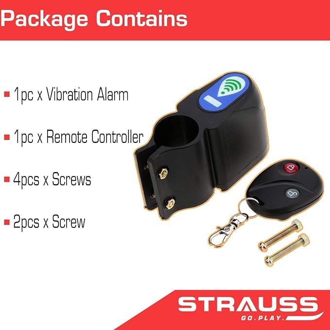 Strauss waterproof bicycle alarm lock - perfect for rain