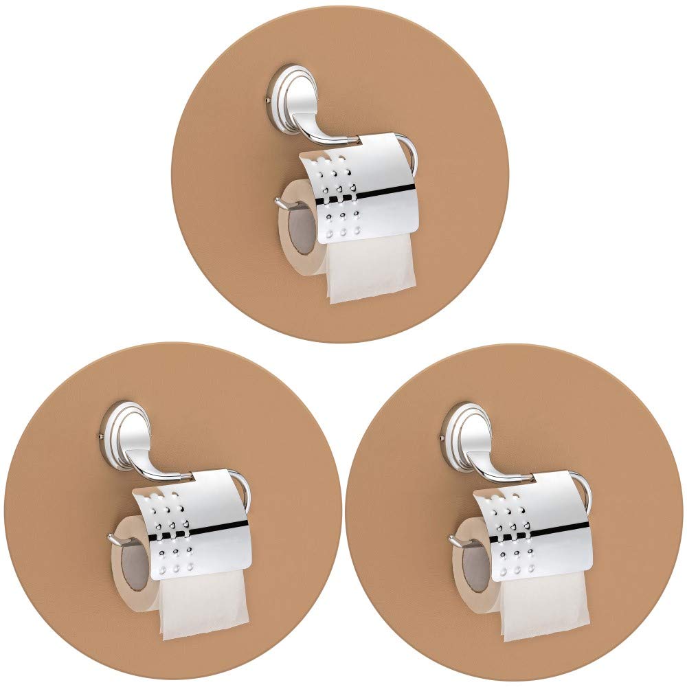 Plantex 304 Grade Stainless Steel Toilet Paper Roll Holder/Toilet Paper Holder in Bathroom/Kitchen/Bathroom Accessories Pack of 3, Cubic (Chrome)