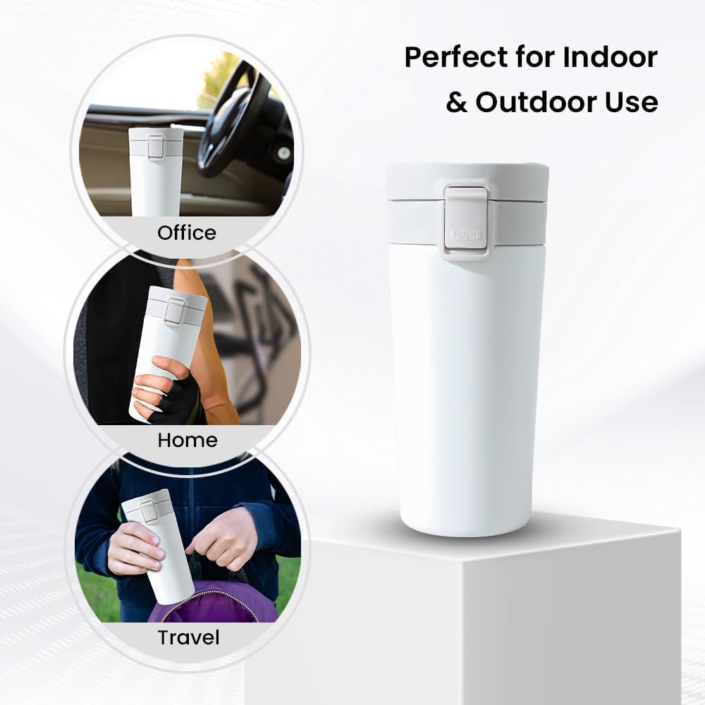 Kuber Industries White Coffee Tumbler - Home Beverage