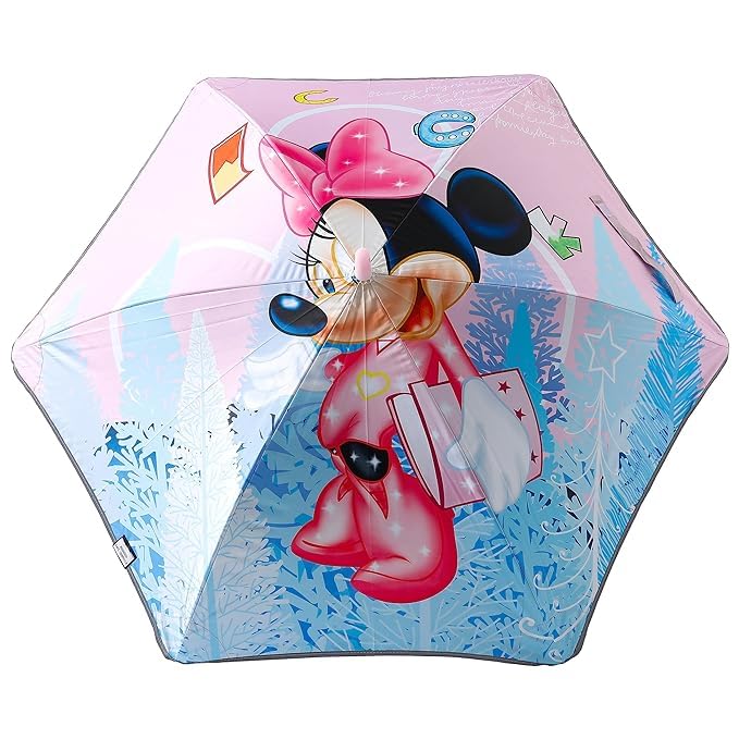 Kuber Industries Disney Mickey Mouse Print Umbrella For Kids|Automatic Umbrella For Rain-Pack of 2 (Multi)