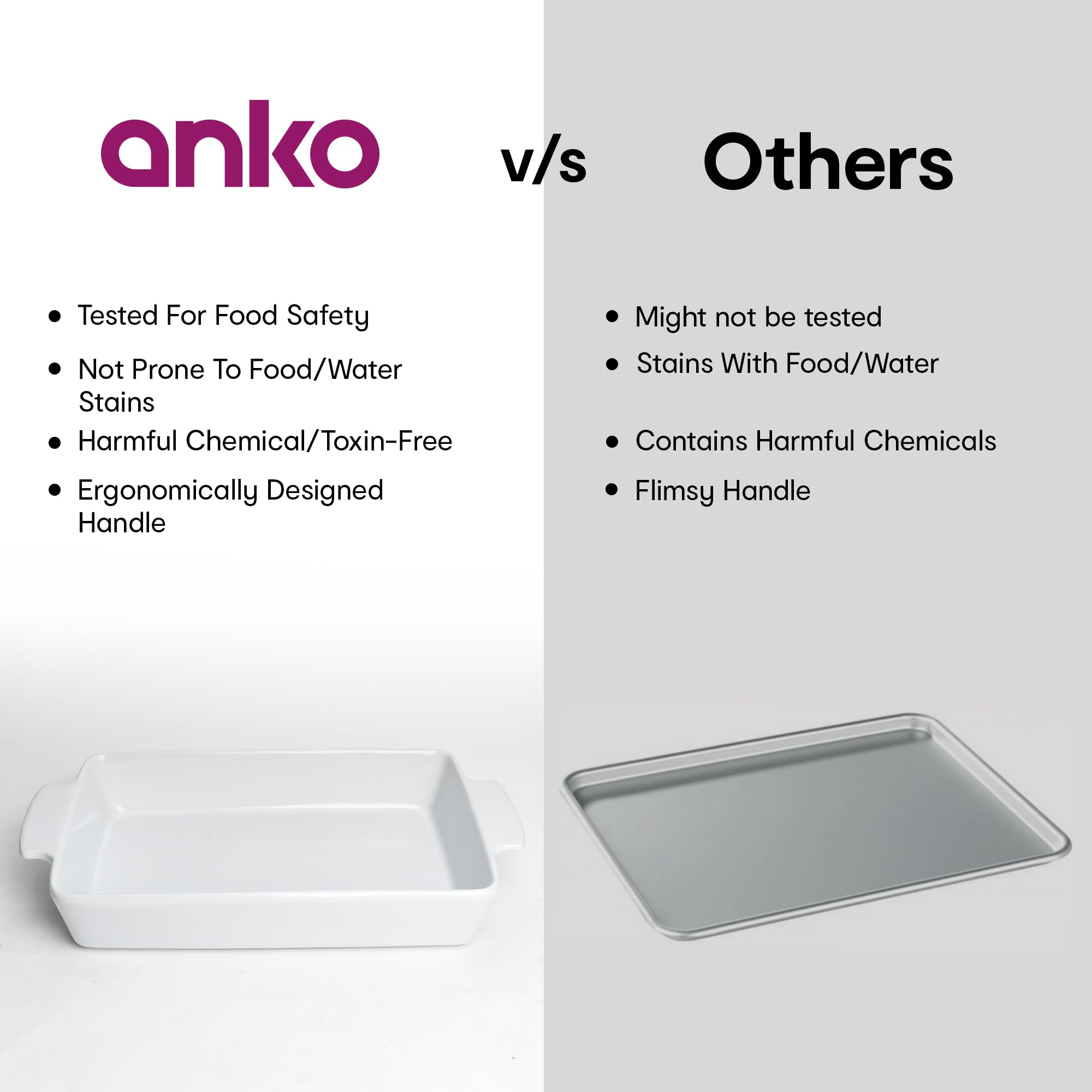 Anko rectangular baking tray - versatile for all recipes