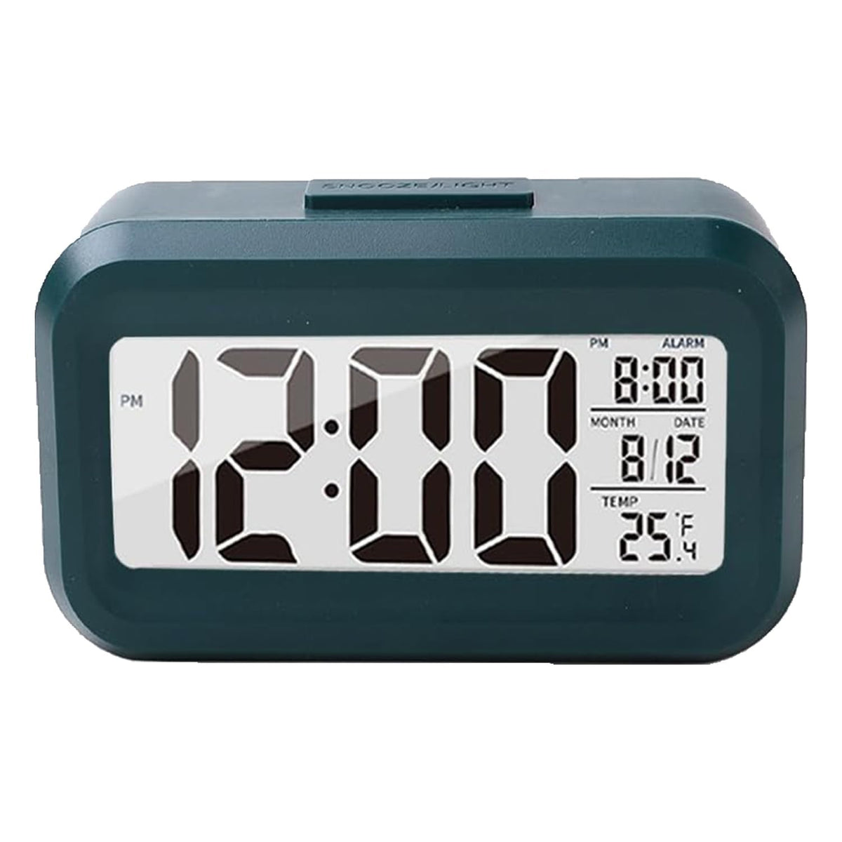Kuber Industries ABS Battery Oprated Loud Digital Alarm Clock|Desk, Table Clock|Alarm Clock For Heavy Sleepers-Pack of 4 (Green)