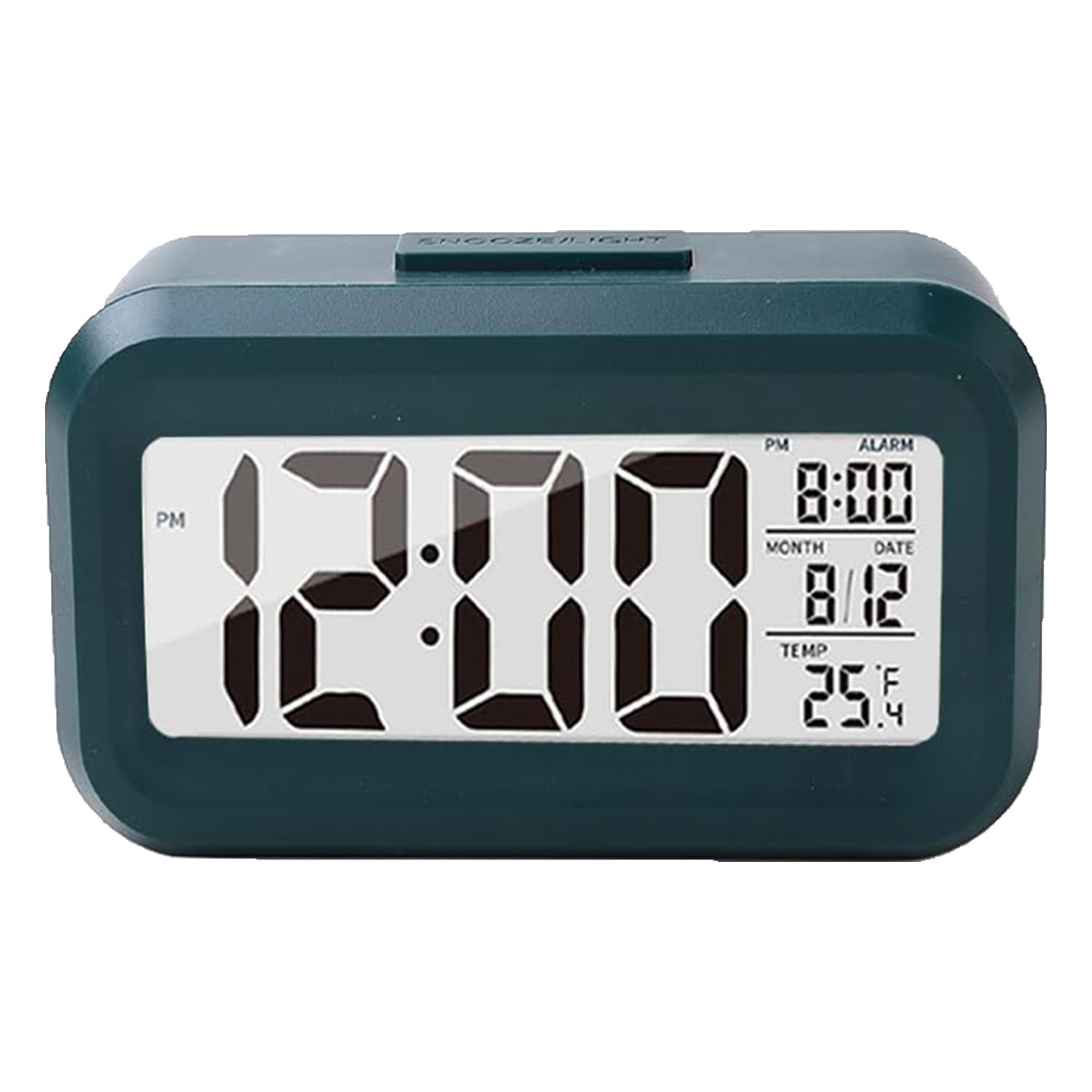 Kuber Digital Alarm Clock - Stylish green color in the bathroom