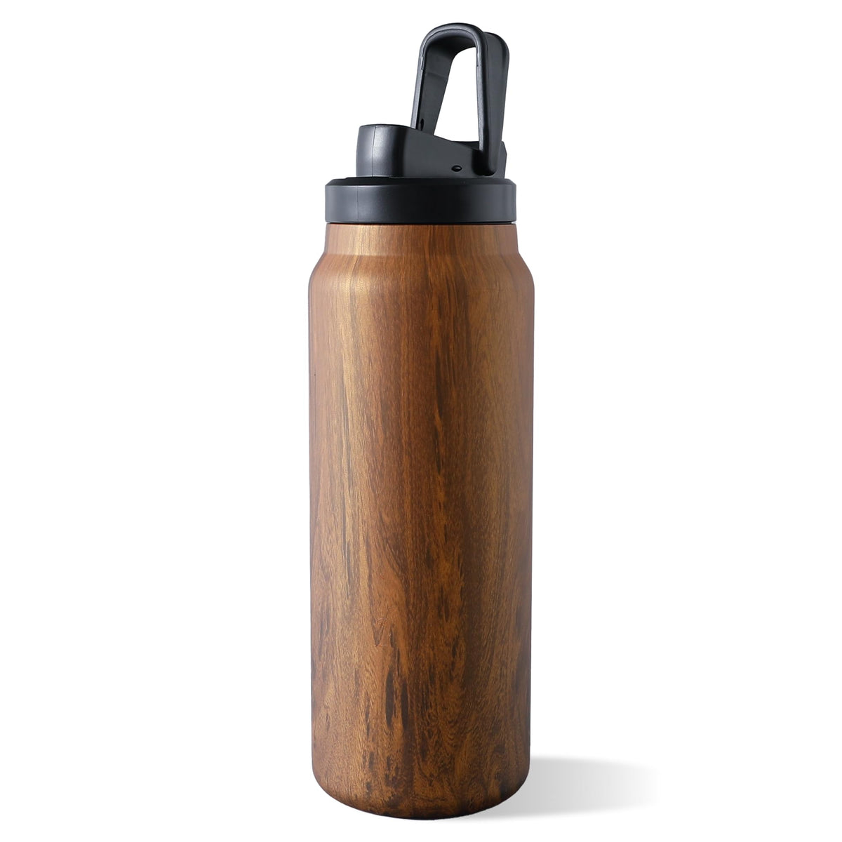 The Better Home Pulse | 900ml Stainless Steel Vacuum Insulated Printed Water Bottle | Insulation Upto 6-12 Hours | BPA Free | Gym | Office | Home | Travel | Wooden Brown Print