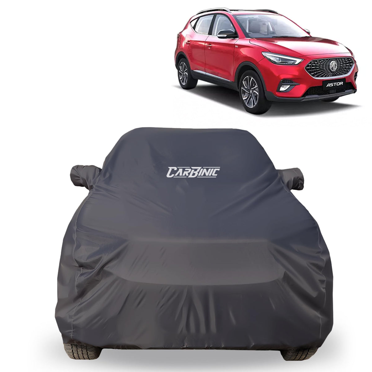 CARBINIC Car Body Cover for MG Astor 2021 | Water Resistant, UV Protection Car Cover | Scratchproof Body Shield | Dustproof All-Weather Cover | Mirror Pocket | Car Accessories