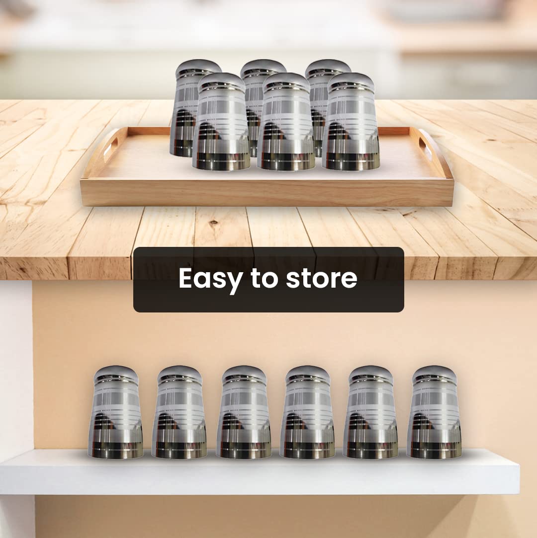 Kuber Stainless Steel Glass Set - Perfect for water serving