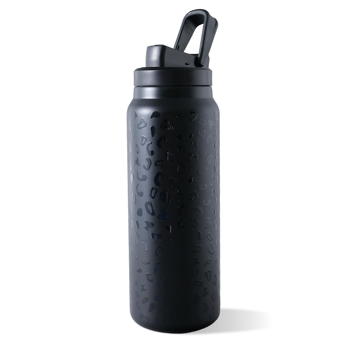 The Better Home Pulse |900 ml Stainless Steel Vacuum Insulated Printed Water Bottle | Insulation Upto 6-12 Hours | BPA Free | Gym | Office | Home | Travel | Black-Leopard Print