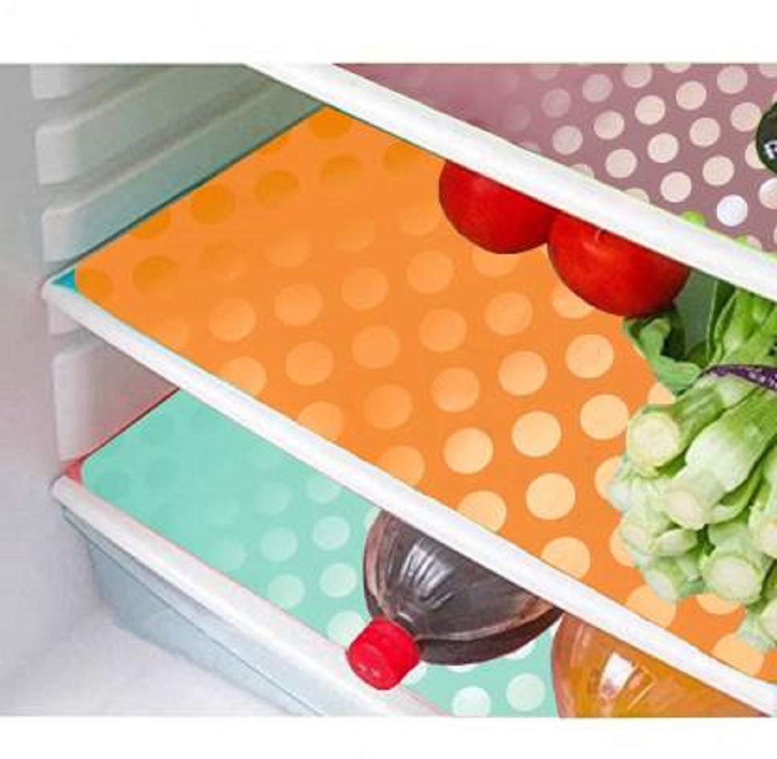 Kuber Industries Pvc 6 Piece Fridge Mat Set - Multicolour(Polyvinyl Chloride)