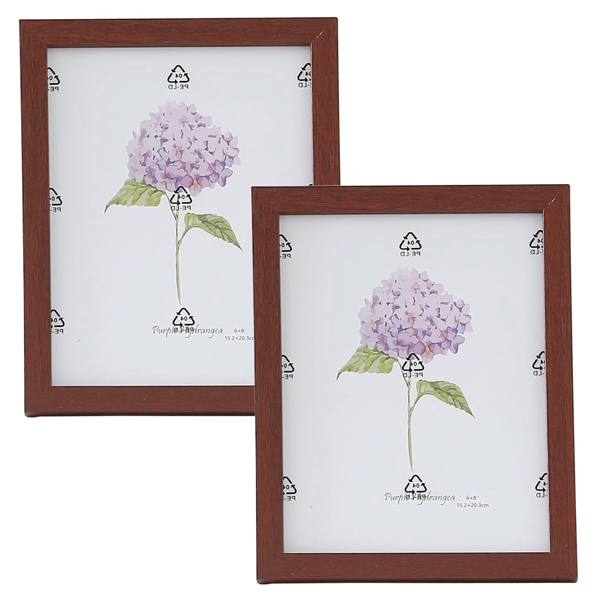 Kuber Industries Photo Frame For Home D�cor|Use Horizontal & Vertical|Crystal Clear Glass|Perfect For Home, Office And Shop "16.7x21.8CM"-Pack of 2 (Brown)