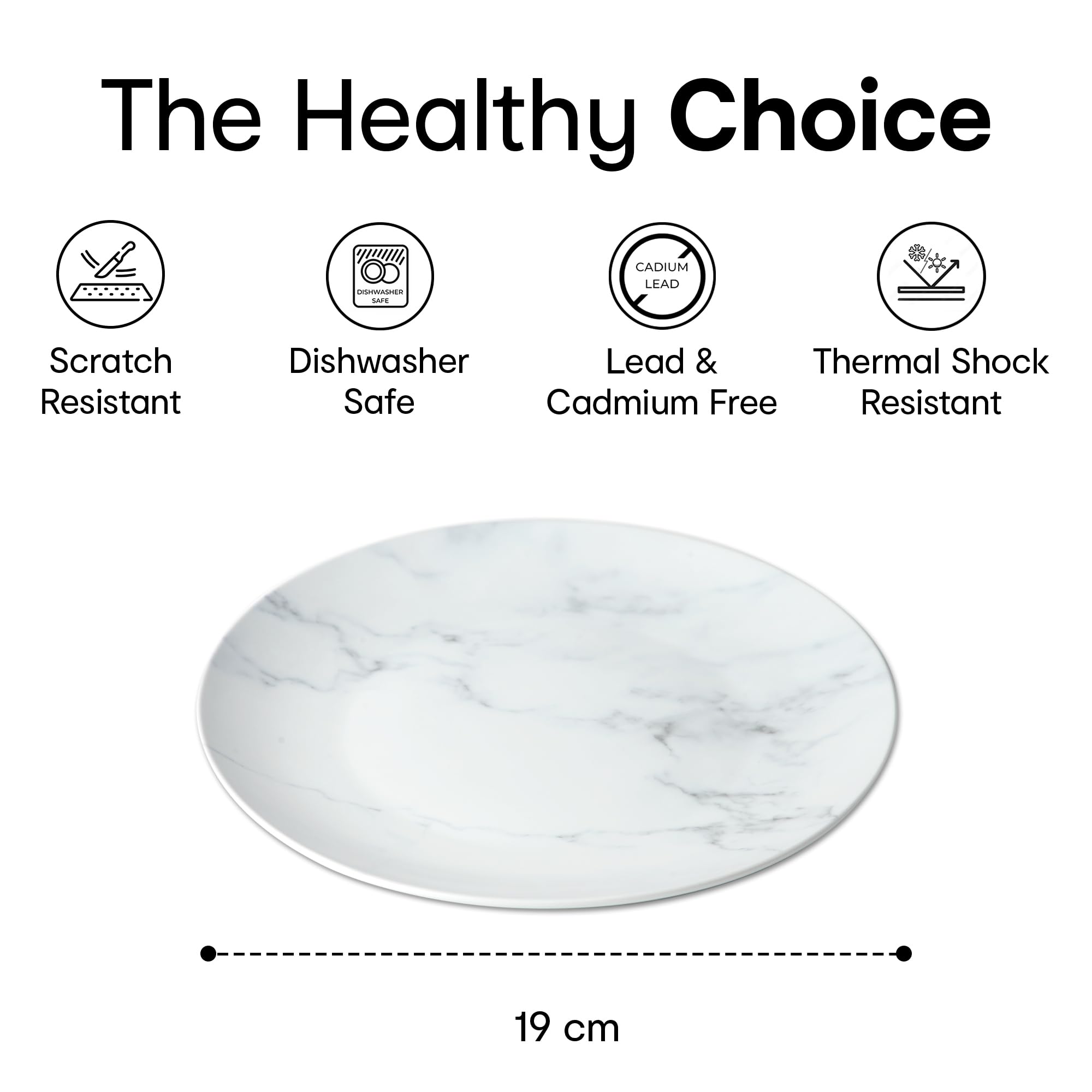 Anko Marble Look Side Plates - Stylish addition to dining table