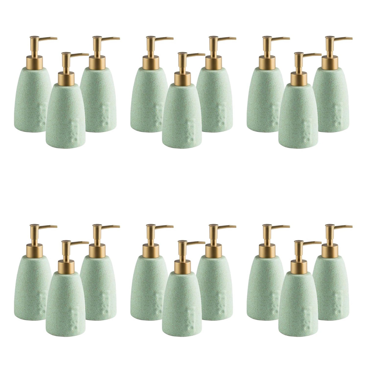 Kuber Industries Liquid Soap Dispenser | Handwash Soap Dispenser | Soap Dispenser for Wash Basin| Bathroom Dispenser Bottle | 18 Piece | Pack of 6 | ZX044GN | 320 ml | Green