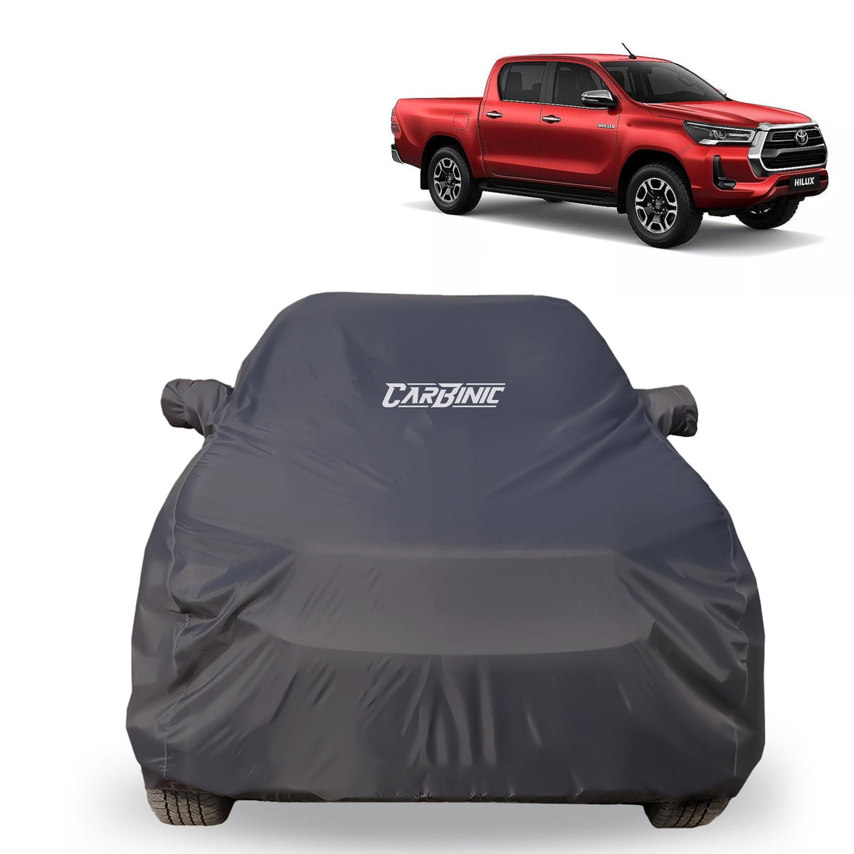 CARBINIC Car Body Cover for Maruti Suzuki XL6 2019 | Water Resistant, UV Protection Car Cover | Scratchproof Body Shield | All-Weather Cover | Mirror Pocket & Antenna | Car Accessories Dusk Grey