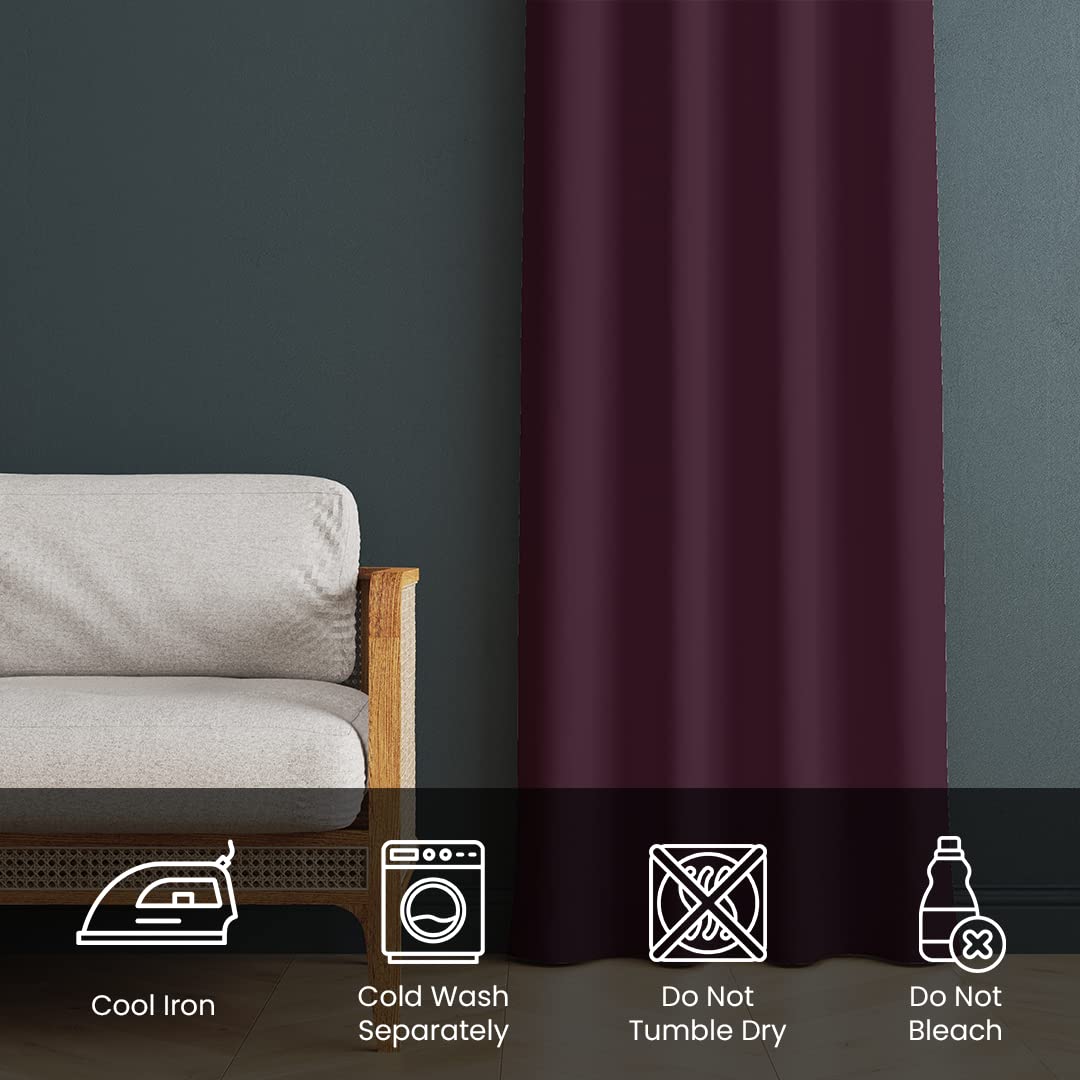 Kuber Industries wine color curtains - Kids room style