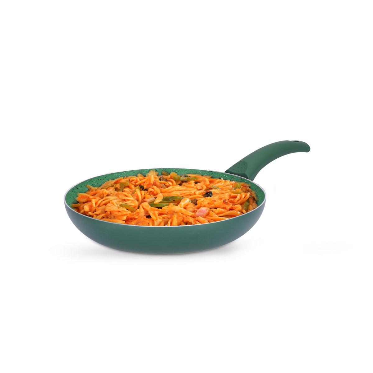 USHA SHRIRAM (18cm Emerald Non Stick Fry Pan | Saute Pan Gas Cookware | Small Fry Pan with Handle | Minimal Oil Cooking |Non Stick Frying Pan Nonstick |Egg Fish Fry Pan (Green)