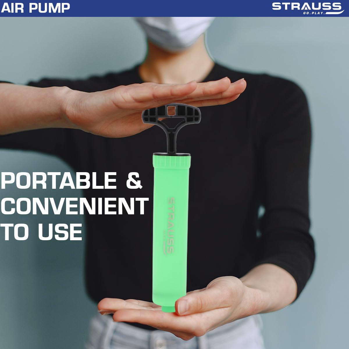 Strauss air pump - sports gear for soccer