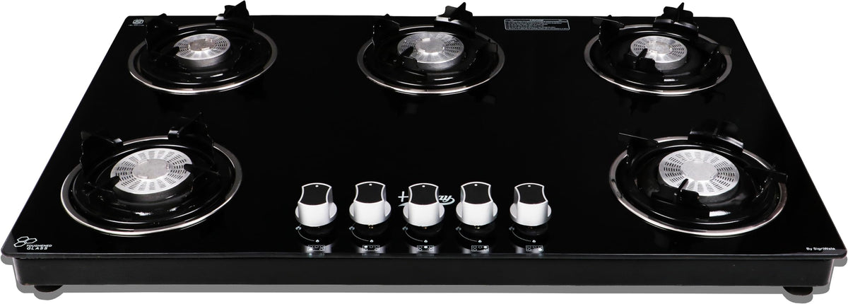 Thermador Gas Stoves | Premium Glass Hob | For Efficient Cooking by Home Chefs | Heavy Pan Support 5 Burner Design Scratch-Resistant |