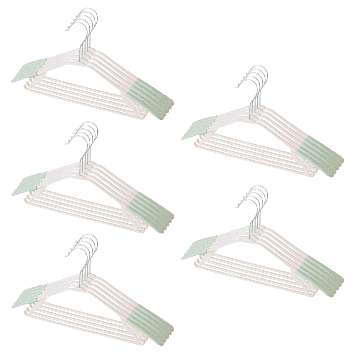 Kuber IndustriesPP Cloth Hanger Set of 25 with Zinc Plated Steel Hook (Green)